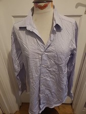 Mens Kirkland Size 16.5" Custom Fit Blue Red Check Long Sleeved Shirt