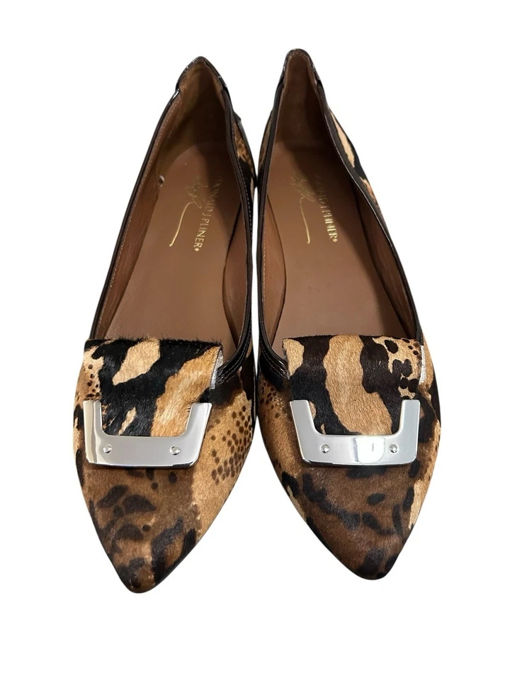 Sapatos anabela Donald Pilner “Nila” cabelo de bezerro couro envernizado novo tamanho 8.5 - Imagem 3 de 4