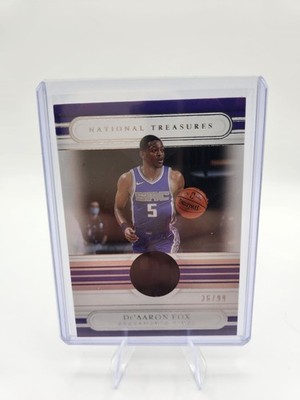 2020-21 Panini National Treasures - Jersey Treasures De'Aaron Fox #JT-DAF /99