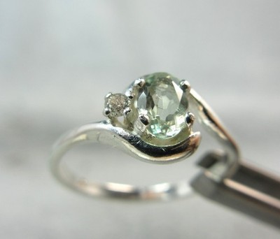 ALEXANDRIT RING - echt LICHT Farbwechsel Sterlingsilber mit Diamant acc
