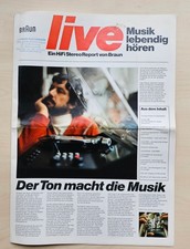 Braun * live * HiFi Stereo Report von Braun * Prospekt von 1971