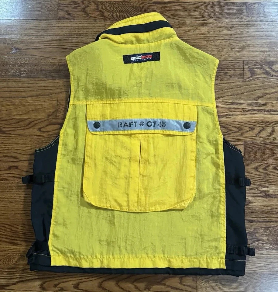 Vintage Tommy Hilfiger Outdoors Expedition Yellow Nylon Vest (Size M) - Image 2 of 3