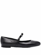 Ferragamo Lizz Leather Ballerina Shoes