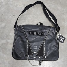 Borsa Vans X Hellz fibbia nera Rock N Roll punk gotica anni 80 messenger tote grunge
