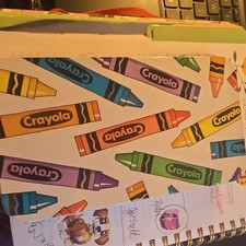 Crayola Collectible Advertising Tin Multicolor Crayon Design