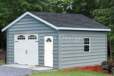 Car Garage Building Plans 18 x 20 Structure Blueprint ...