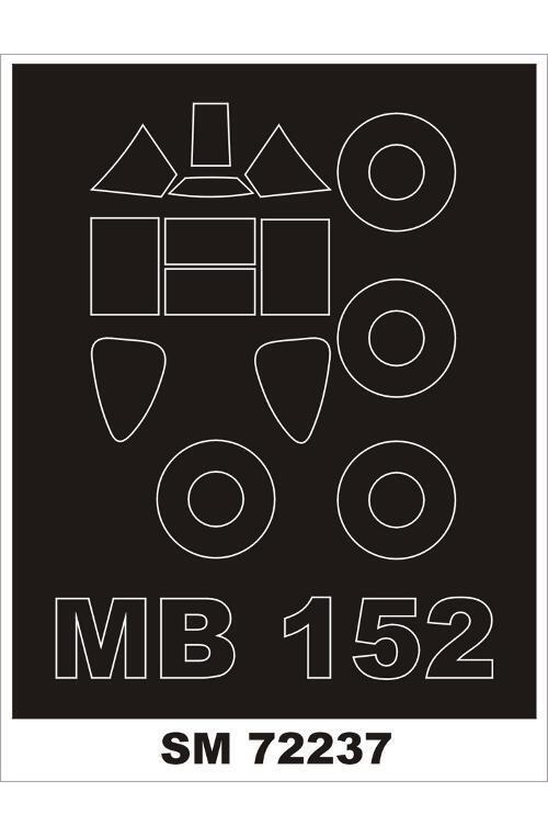 Montex 1/72 canopy masks for Bloch 152 by RS Model - SM72237 Montex 1/72 canopy masks for Bloch 152 by RS Model - SM72237