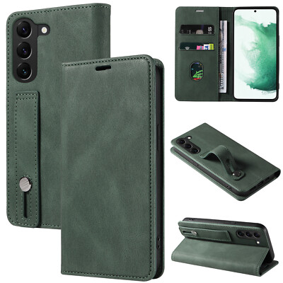 Schutz Hülle für Galaxy S22 Ultra 24 Handy Hulle Tasche Flip Case Etui Wallet