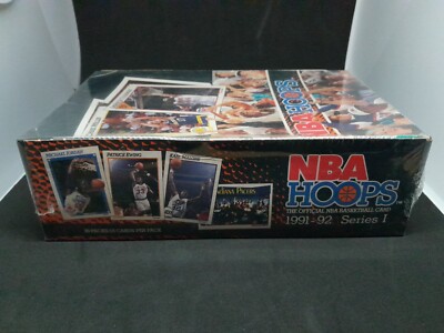 1991-1992 NBA Hoops Series 1 Box OVP NEU 36 Packs Basketball Cards Box Jordan
