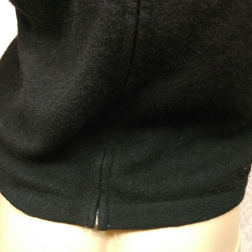 Vintage 60s Beaded Sleeveless Shell Wool Sweater Top Black Size S Prinstyle - Bild 10 von 12