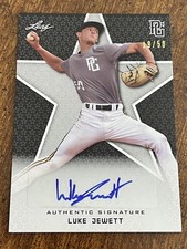LUKE JEWETT 2020 Leaf Perfect Game BLACK AUTOGRAPH #19/50 UCLA, ROCKIES
