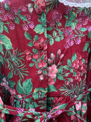 Vintage POLLY FLINDERS Sz 5 floral lace Dress 80s 90s EUC - Picture 8 of 11