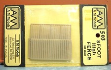 AM MODELS HO SCALE 8 FOOT HIGH FENCE 4 QTY # ...