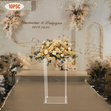 10 Pcs Acrylic Flower Stand Wedding Centerpiece Tall Vase Bouquet Backdrop Vase
