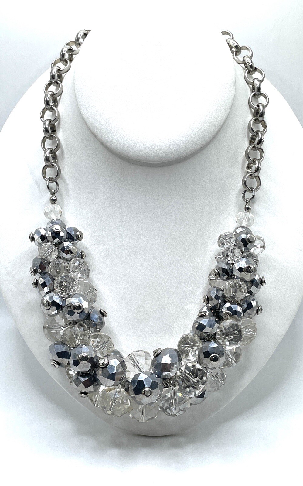 Swarovski Elements Silver Crystal Cluster Stateme… - image 12