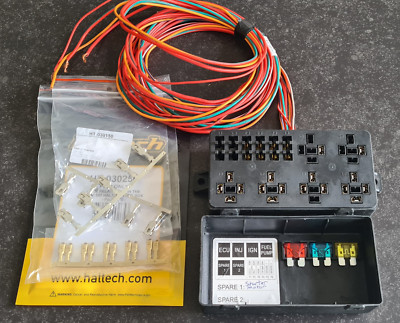 Haltech fusebox HT-030102 used with partial wiring loom and new contacts