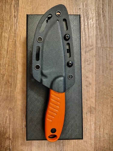 Kizer Hare Fixed Blade Knife - D2 blade, Orange G10 handle