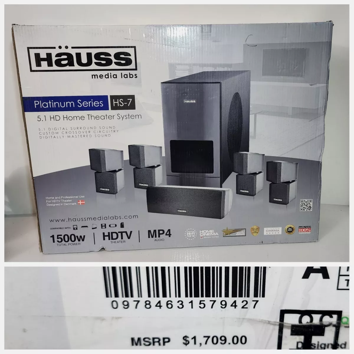 Hauss Media Labs Platinum Series HS 7 5.1 HD Home Theater System