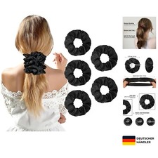Satin-Haargummi Damen 5 Stück Elastisch Weich Stilvoll für Dichtes Lockenhaar