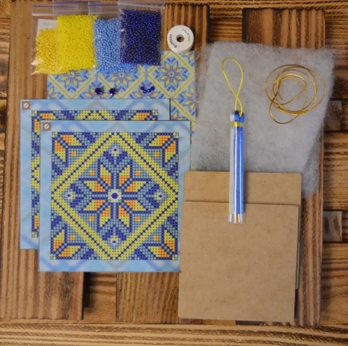 DIY Bead Embroidery Kit Amulet Inspiration Beadwork Beaded Stitching Art Set - Picture 4 of 14