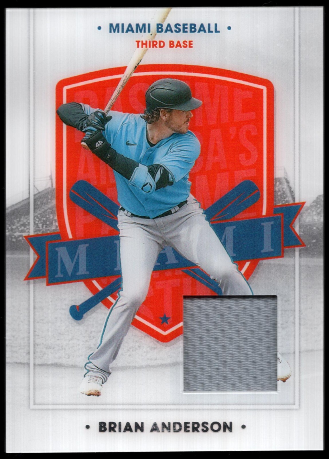 2021 Chronicles America's Pastime BRIAN ANDERSON "SWATCHES" Relic Insert #84