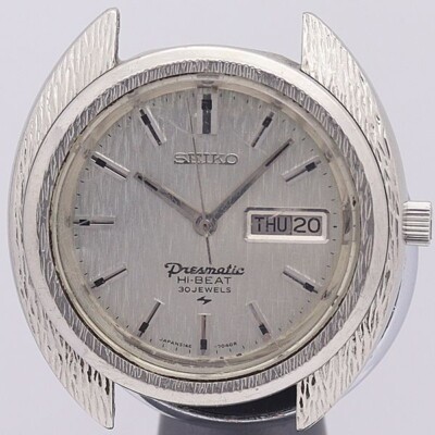 Seiko 【稼働品】5146-7020 自動巻き腕時計 30石【訳あり】 Men's SEIKO MATIC 5146-7020 Wristwatch w/Silver Dial, 30 Jewels