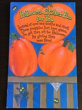 Vtg American Greetings Halloween Greeting Tri...