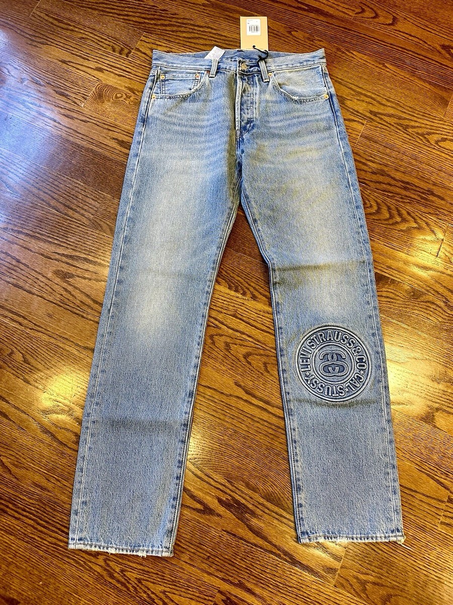 Stussy x Levis Embossed 501 Denim Jeans 150th Anniversary Stussy x Levis Embossed 501 Denim Jeans 150th Anniversary