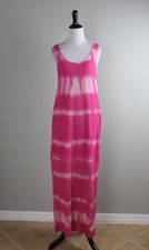 LISA TODD $298 Tie Dye Crochet Hem Side Slit Maxi Tank Dress Size Small