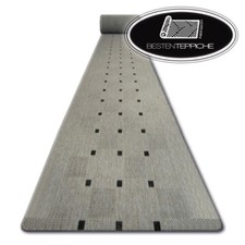 Moderne Läufer SISAL FLOORLUX Quadrate Silber Grau Breite 70 - 200 cm Modisch