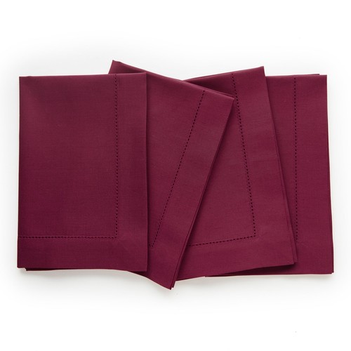 Solino Home Cotton Linen Hemstitch Dinner Napkins 20" for Summer Dining Set of 4 - Picture 43 of 99