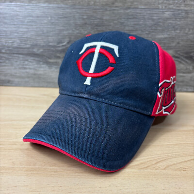 Minnesota Twins Hat Cap Strap Back Blue MLB Baseball Adjustable Fade Side Logo