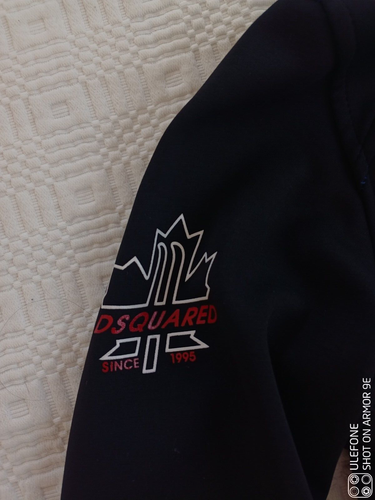 *WOW Mens DSQUARED2 Designer Stylish Biker Black Red Logos Cotton Nylon Jacket M - Picture 9 of 24
