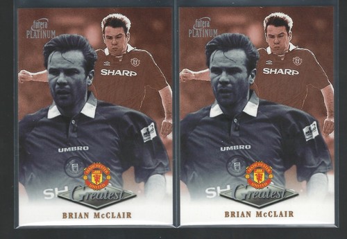 RARE 1999 FUTERA MAN UTD - BRIAN McCLAIR - GREATEST CARD + RARE PROMO CARD