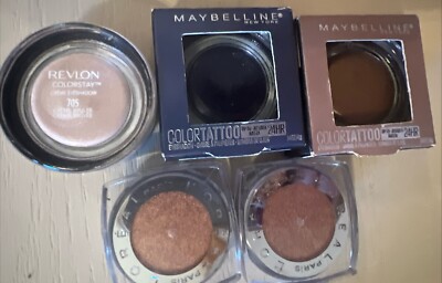 Mixed Lot Of 5 Eyeshadows~ Cream & Pressed Powder~ Blue, Neutrals Shades