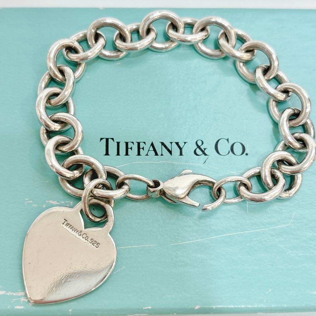 なっちゃん Tiffany & Co. シルバー925 ブレスレット Tiffany & Co. Sterling Silver 925 Heart tag charm bracelet No Box