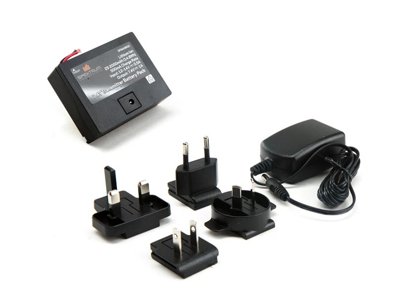 Spektrum 2000mAh 2S 7.4V Tx Battery Pack OR AC Lithium Charger SPM9551 SPMA9602