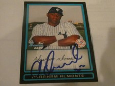 Abraham Almonte New York Yankees Signed 2009 Bowman Card