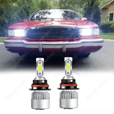 For Buick ROADMASTER 1991-1996 2pcs 9004 LED Headlight Hi&Low Beam Bulbs 6000K