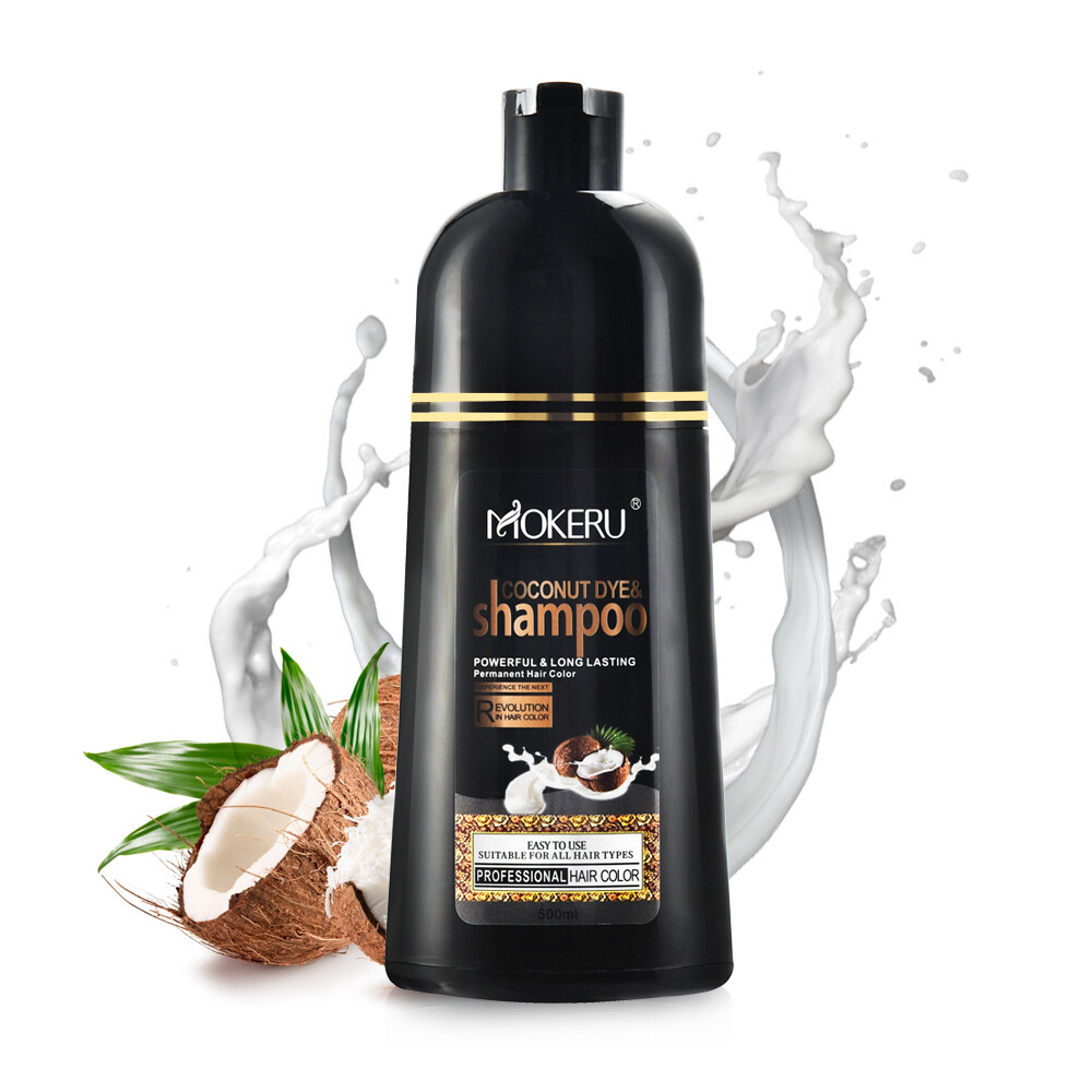 Mokeru Instant Hair Dye Shampoo Natural Plant Essence Argan Light