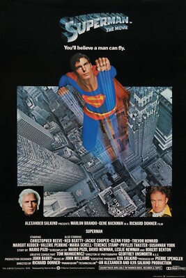 Superman The Movie movie poster (b) - 11 x 17 inches - Christopher Reeve