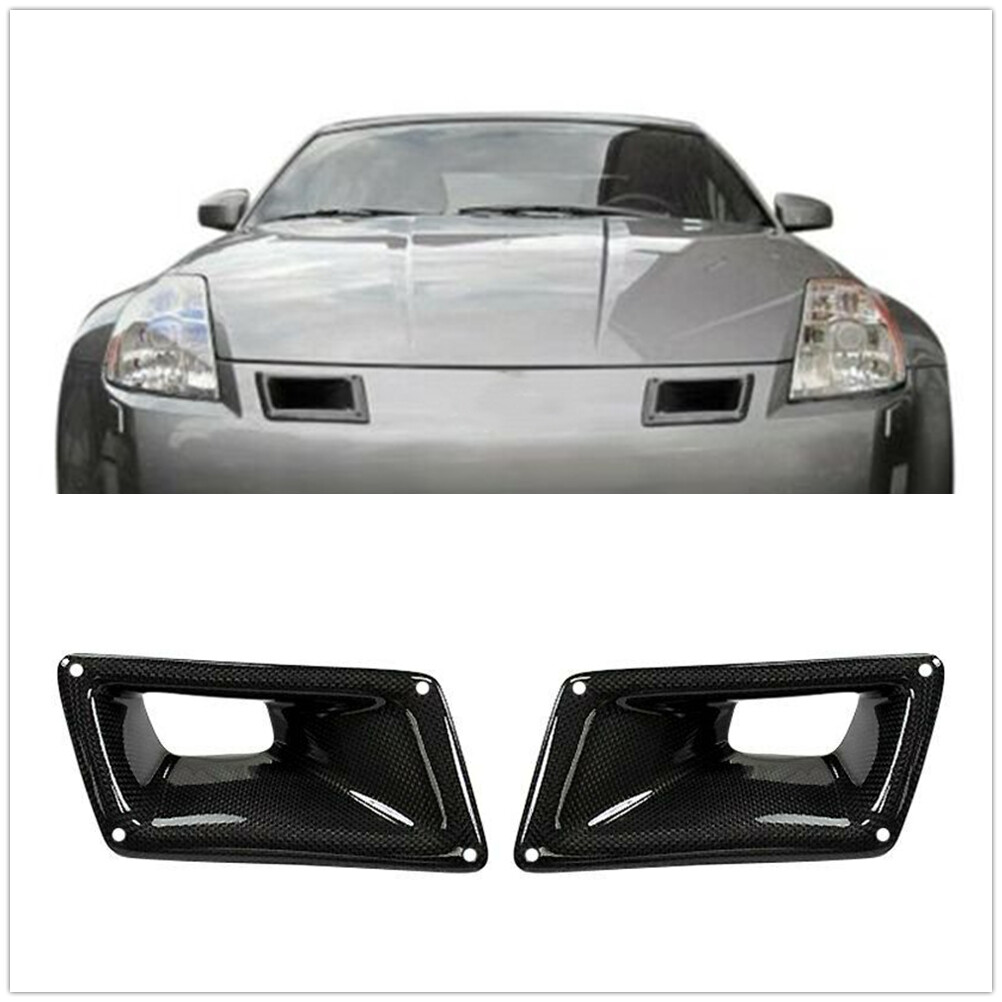Bumper Carbon Fiber Air Vent Intake Duct Left Right For Nissan 350Z Z33