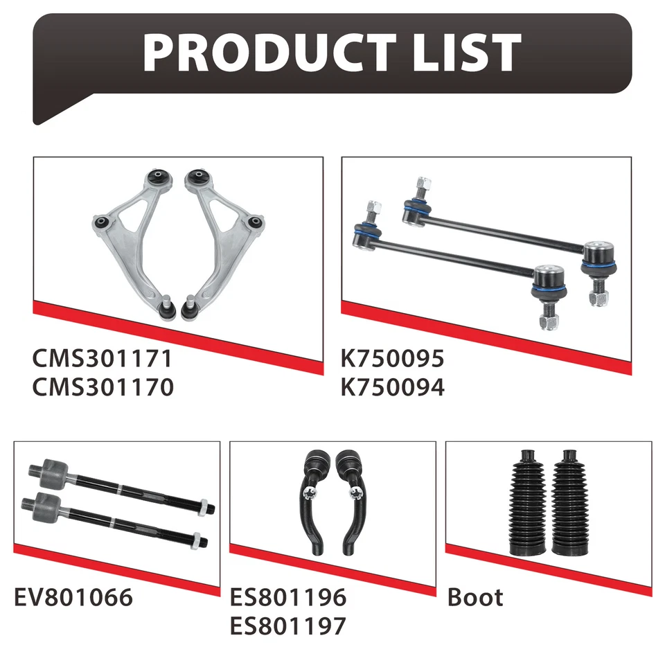 Barra estabilizadora de rótula de brazos de control delanteros de 10 piezas para Nissan Altima Máxima 2015-2019 Foto 3 de 4