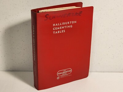 Halliburton Cementing Tables Book 1945-1981 Limited Edition Engineering Red Book