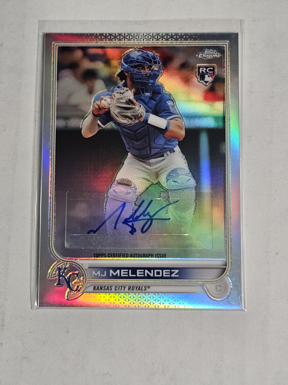 2022 Topps Chrome Update MJ Melendez Rookie Refractor Auto #AC-MJM Royals