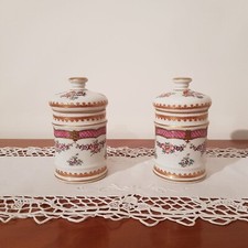 Set 2 Vasetti da Farmacia . DECORATI A MANO - PORCELLANA FRANCESE