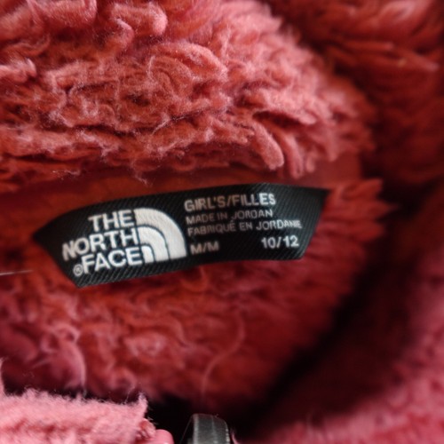 North Face Sweater Youth Girls M Red Zip Up Pockets Fleece Mix N Match Inner - Picture 16 of 24