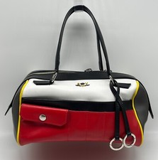 Zadig & Voltaire Black White Red Missing Long Strap Satchel Sz M