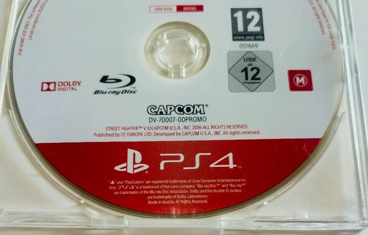 PS4: Street Fighter V PROMOTIONAL COPY RARE Great Condition Disc Only CAPCOM - Image 2 of 3