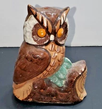 Vintage Hand Painted Ceramic Owl, Owl Air Freshener, Owl, Birds, Potpourri Fragr